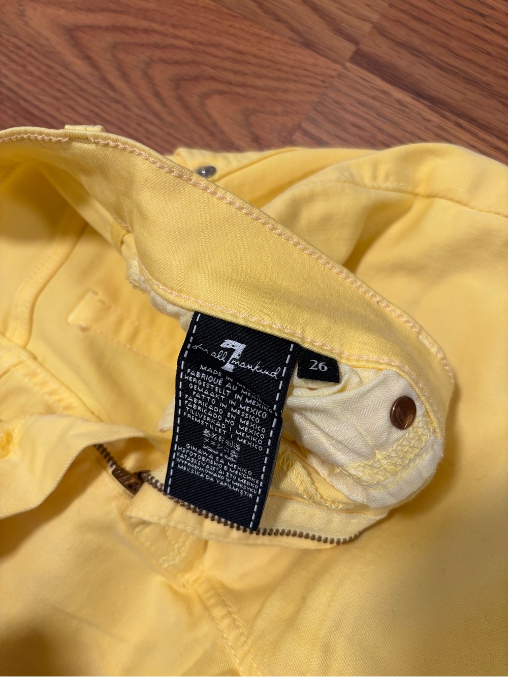 7 For All Mankind Yellow Jeans - Picture 5 of 12